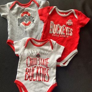 Ohio State Buckeyes Onesies 3/6 month